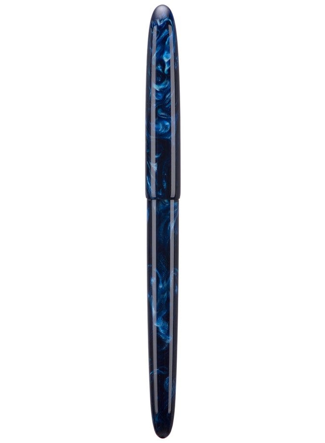 Asvine C80 Fountain Pen #8 Extra Fine Nib Large Handcraft Pen with Converter Pen Box Collection Set (Galaxy Blue) - Image 1